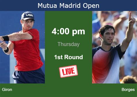 How to watch Giron vs. Borges on live streaming in Madrid on Thursday ...