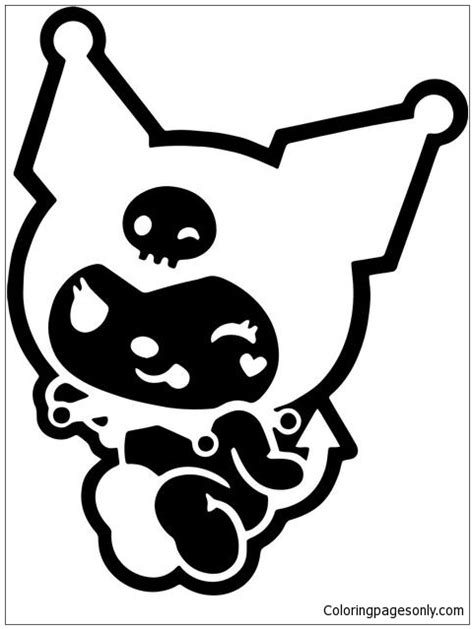 Hello Kitty Kuromi Coloring Page Free Printable Coloring Pages