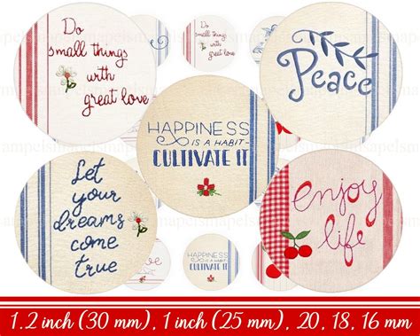 Inspirational Quotes Digital Collage Sheet Bottlecap Image Motivational ...