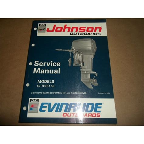 Accessories Johnson Evinrude Outboards Thru Service Manual