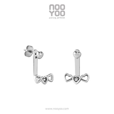 31204 ตางห Half Hoop Ring with Dangling Bar Surgical Steel NooYoo