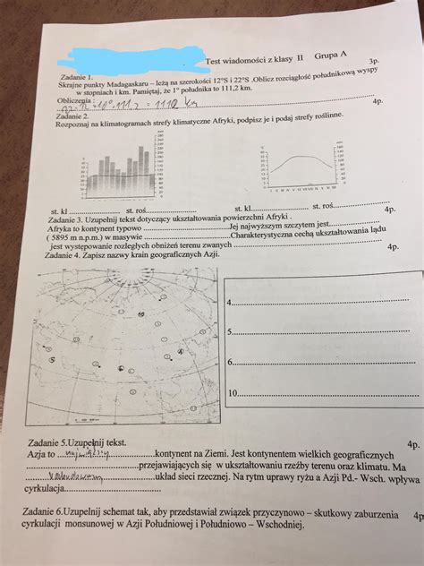 Geografia Klasa Sprawdzian Dzia Margaret Wiegel