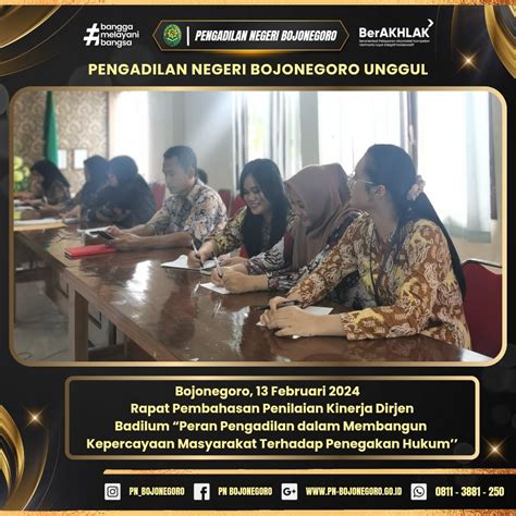 Pengadilan Negeri Bojonegoro Melaksanakan Rapat Pembahasan Penilaian