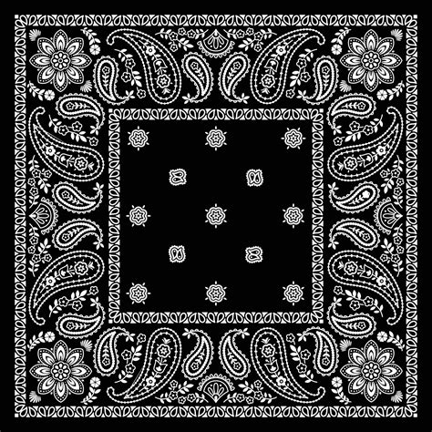 Bandana Paisley, Handkerchief Design Template Vintage Style Vector ...