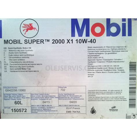 Mobil Super 2000, 10W40 1 lt stáčený | OlejServis.cz