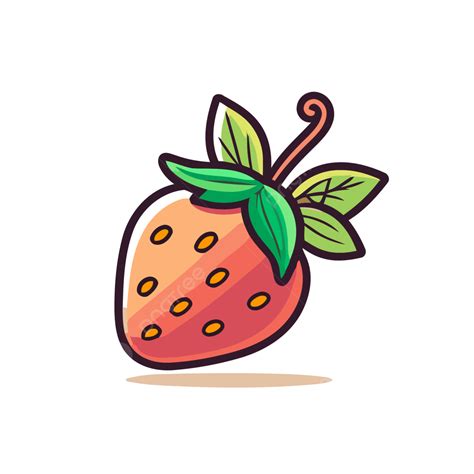 Colorful Cartoon Design For The Strawberry Vector Strawberry Clipart