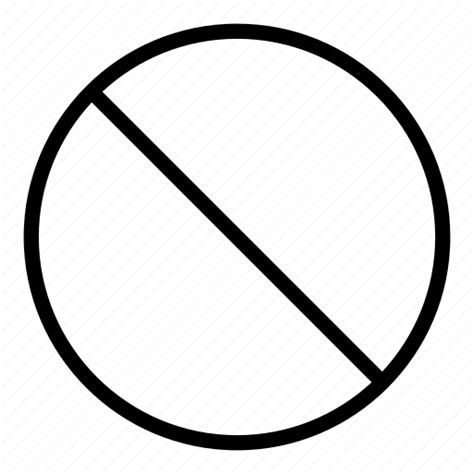 Ban Banned Cancel Circle Diagonal Sign Icon