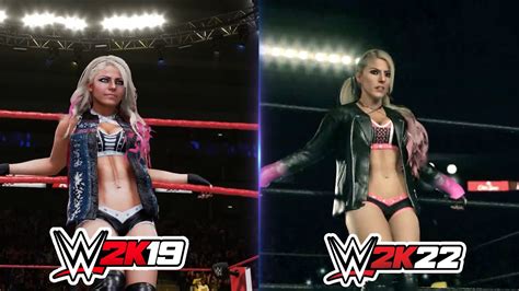 Wwe K Vs Wwe K Alexa Bliss Entrance Comparison Youtube