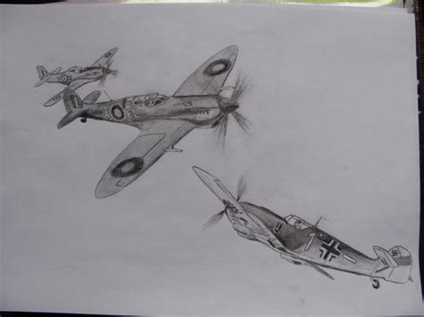 Spitfire vs. Messerschmitt Bf 109 by Billionairere on DeviantArt