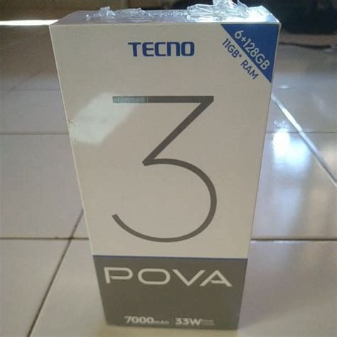 Jual Tecno Pova 3 6 128 Led Electric Blue Spesial Edition Shopee