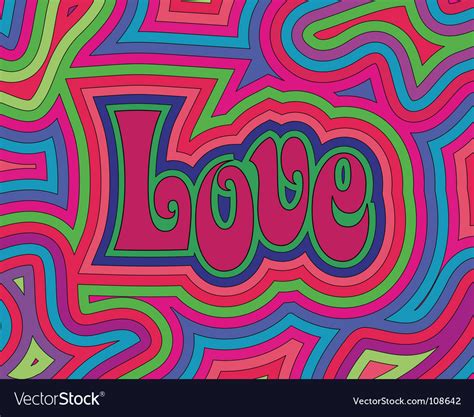 Groovy Love Royalty Free Vector Image Vectorstock