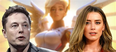 Elon Musk Shows Amber Heard Dressed As Mercy From Overwatch Levelup