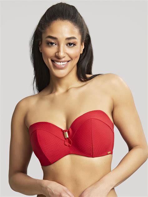 Panache Swim Crimson Moulded Bandeau Bikini Sw Belle Femme Lingerie