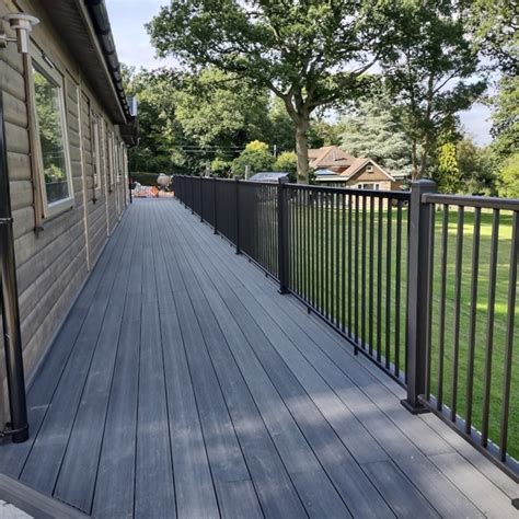 Double Sided Dark Grey And Light Grey Composite Decking