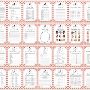 Editable Bbq Baby Shower Game Bundle Backyard Baby Shower Etsy