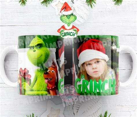 Plantillas Tazas Navidad Grinch Dise Os Sublimar Tn Imprimikits