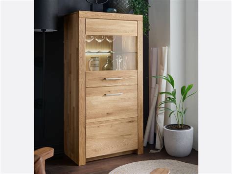 KAMILLA Highboard III Material Massivholz Wildeiche geölt