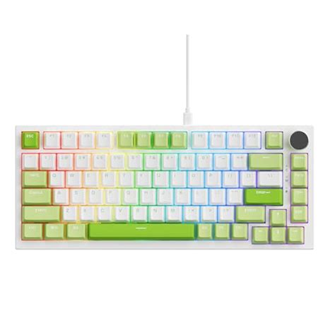 AJAZZ KA Wired RGB Hot Swap Mechanical Keyboard With Volume Knob Poron Foam Gasket