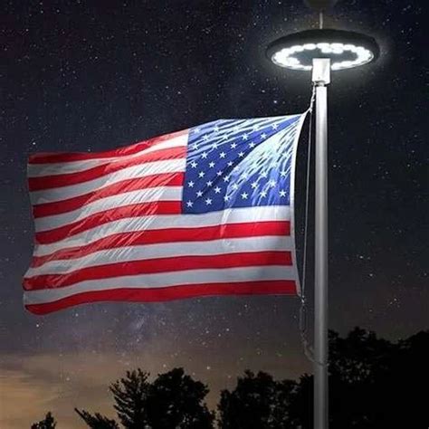 Solar Powered Flagpole Lights – All Night Long Last Flag Pole Lights – LED - NIVTT