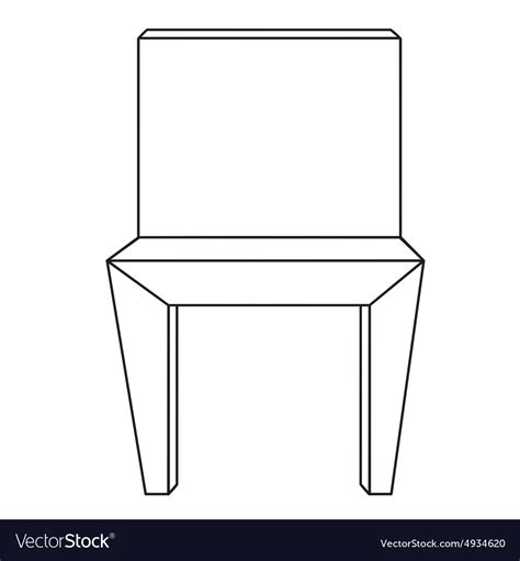 Sketch line drawing of chair Royalty Free Vector Image