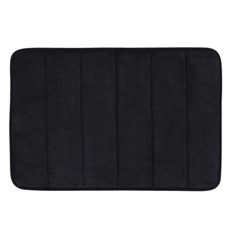 Tapete de Banheiro Antiderrapante Cocoon Poliéster Preto 40x60cm Sensea