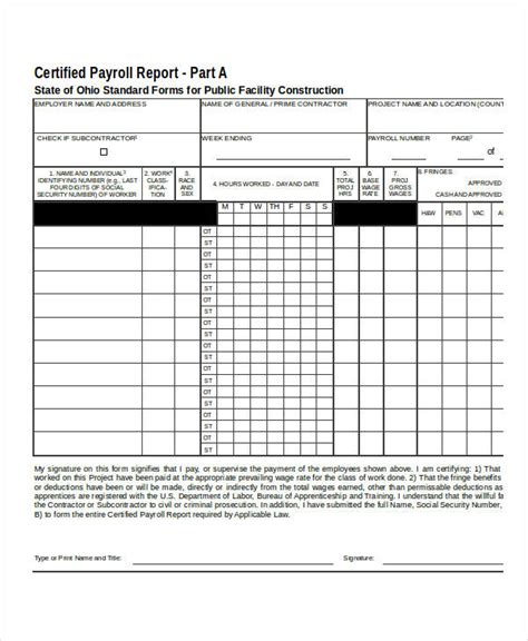 Certified Payroll Excel Template