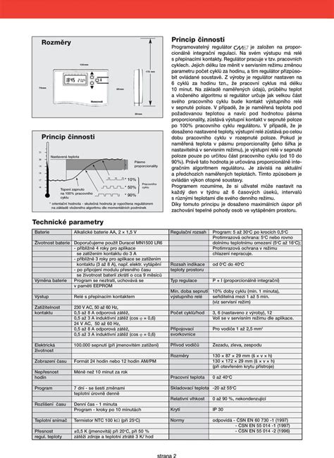 Programovateln Regul Tor Prostorov Teploty Pdf Sta En Zdarma