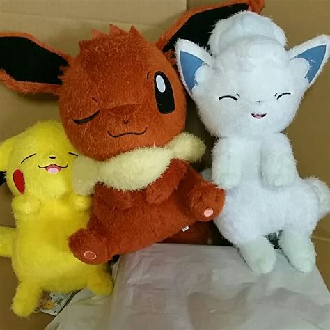 【新品】ポケットモンスター サンandムーン くつろぎタイム めちゃでかぬいぐるみ イーブイ ポケぎゅっとでっかいぬいぐるみ ピカチュウ ロコン