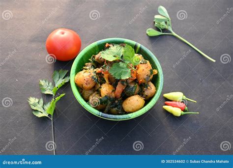 Aloo Methi Or Fenugreek Potato Vegetable Stock Photo Image Of Dinner