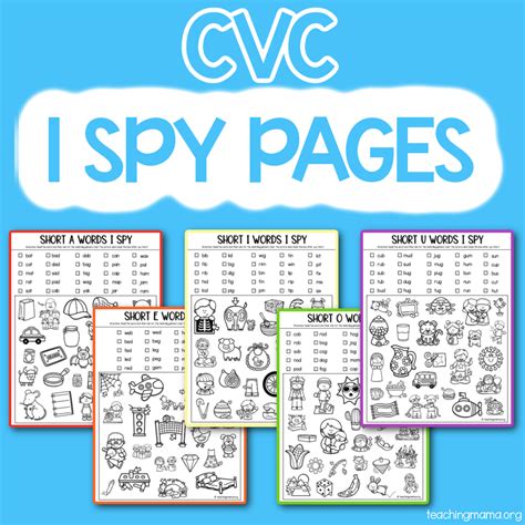 Cvc I Spy Pages Teaching Mama