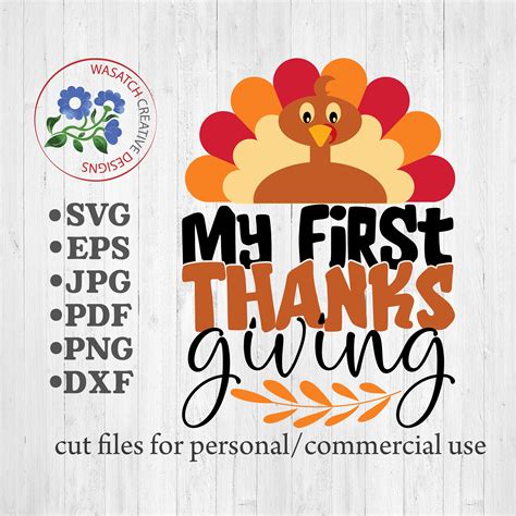 My First Thanksgiving SVG Thanksgiving Svg Cut File Cricut Etsy