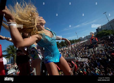 A Person Dances During The Annual Gay Pride Parade At Copacabana Beach In Rio De Janeiro Brazil