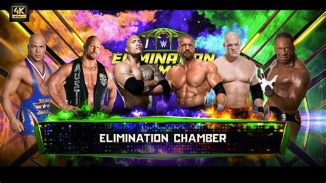 Elimination Chamber Match The Rock Vs HHH Vs Stone Cold Vs Kane Vs