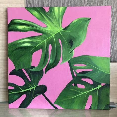 Monstera Painting Art Projects Plant Painting Amazing Art Painting