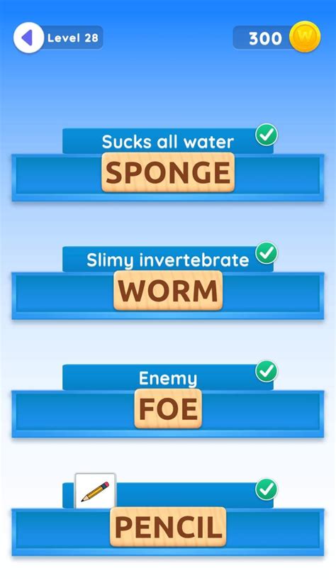 Word Jigsaw Level 28 Answers