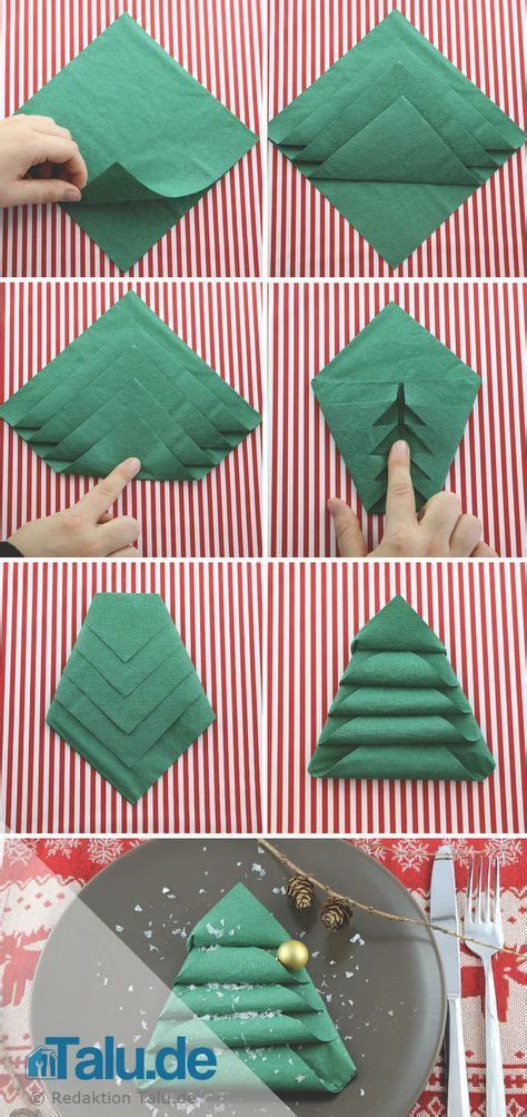 Instructions Fold Napkin Christmas Tree Christmas Crafts Diy