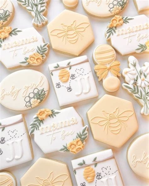 Pin By Heavenly Scent Cookies On Baby Shower Cookies Bee Cookies