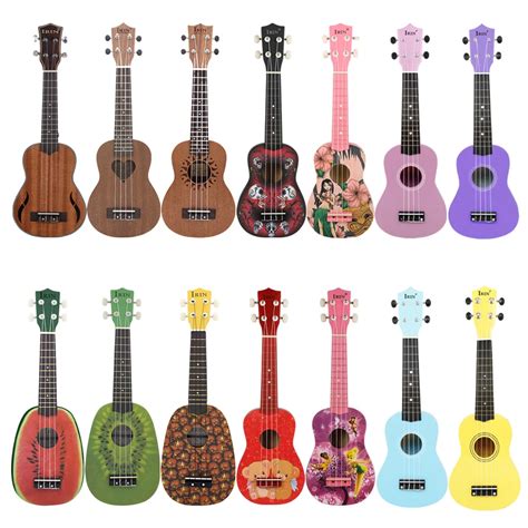 Irin 21 Inch Ukulele 4 Strings Guitar Colourful Hawaiian Mini Guitarra Ukulele Stringed