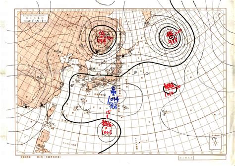 2011年8月10日（水）天気図 墨田区立本所中学校科学部