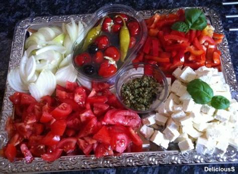 Griechische Vorspeisen Antipasti Platte Rezept Kochbar De