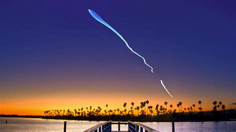 Um Foguete Spacex Falcon Lan Ado No Sul Da Calif Rnia