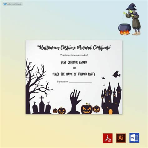 20 Best Halloween Award Certificate Templates Word Pdf