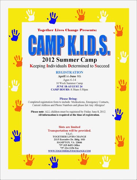 Lnipe Summer Camp 2025 Registration Linda Ramey