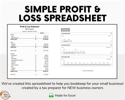 42 profit and loss statement template for professional business reports ...