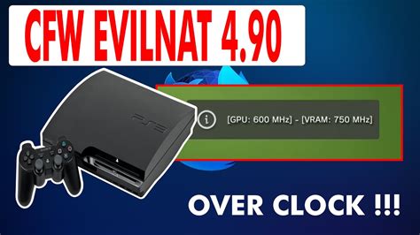 Ps Cfw Evilnat Overclock Youtube