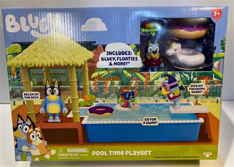 Bluey Pool Time Playset With Bluey Figure & Accessories NEW 2022 Gift ...