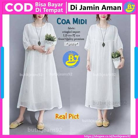 Jual Baju Midi Dress Dres Wanita Remaja Ibu Ibu Busui Terbaru