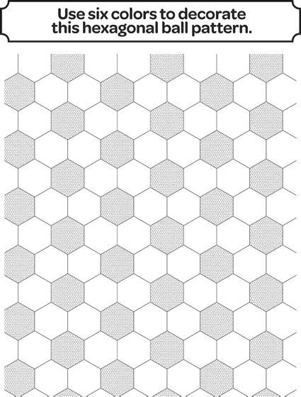 Hexagonal Soccer Pattern Coloring Page Crayola Pattern Coloring