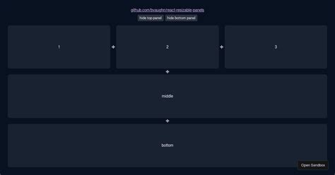 React Resizable Panels Examples CodeSandbox