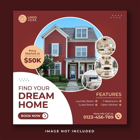 Premium Psd Real Estate House Property Social Media Post Template